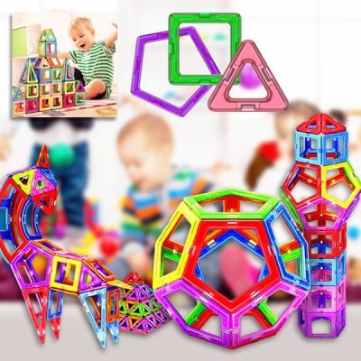 Bloques magnéticos de construcción 3D (50 piezas) | BUILDNETIC