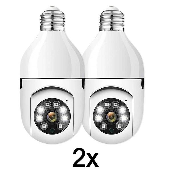 2x Cámara inteligente de seguridad de bombilla | BULBCAM