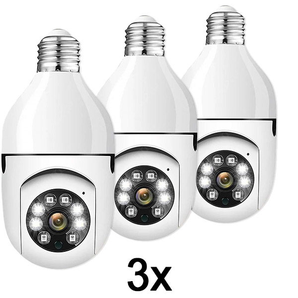 3x Cámara inteligente de seguridad de bombilla | BULBCAM