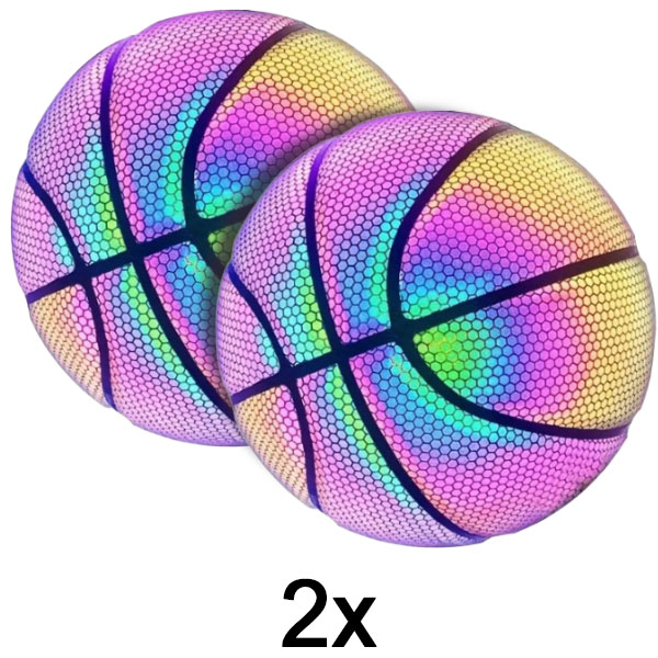 2x Balón de baloncesto brillante | FLASHBALL