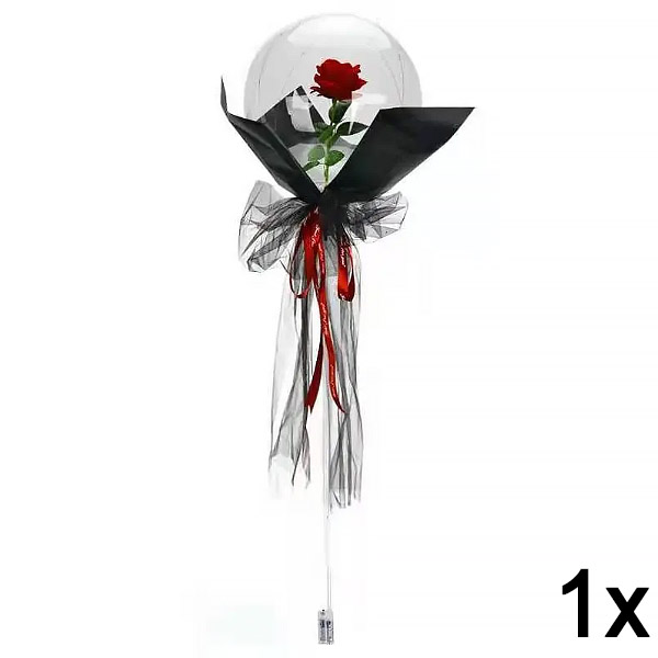 1x Globo LED con rosa para momentos inolvidables | LOVEBALLOON