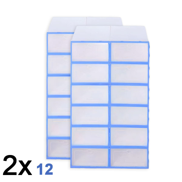 2x Caja de plástico para zapatos (12 unidades) | SHOEZY