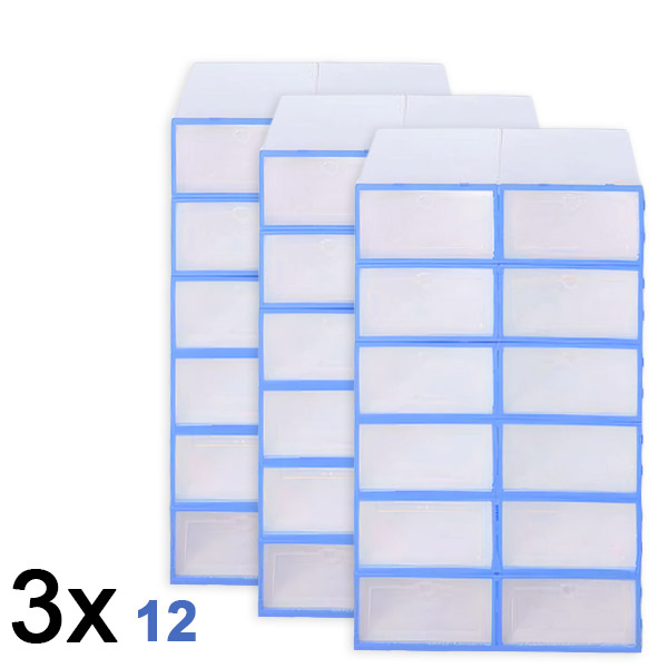 3x Caja de plástico para zapatos (12 unidades) | SHOEZY