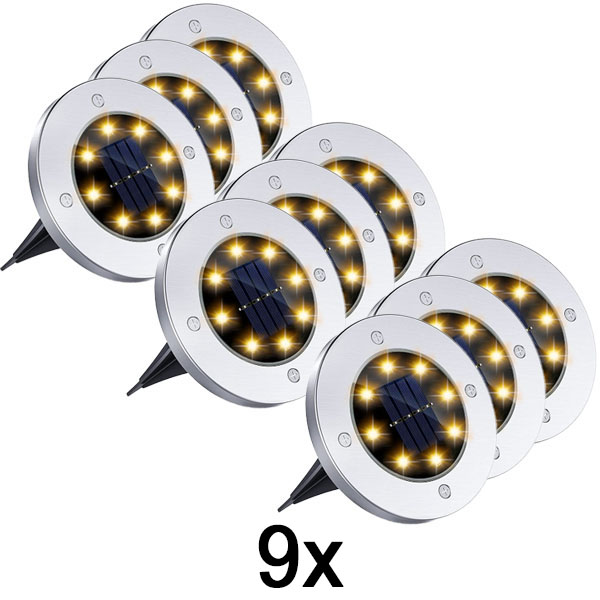 3x Luces solares de suelo para uso exterior (3 unidades) | LUMIGARD