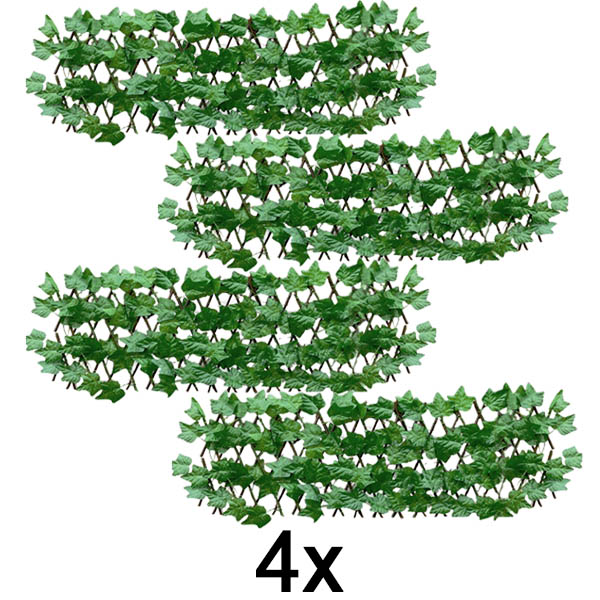 4x Valla decorativa y práctica para terraza y jardín | GREENFENCE