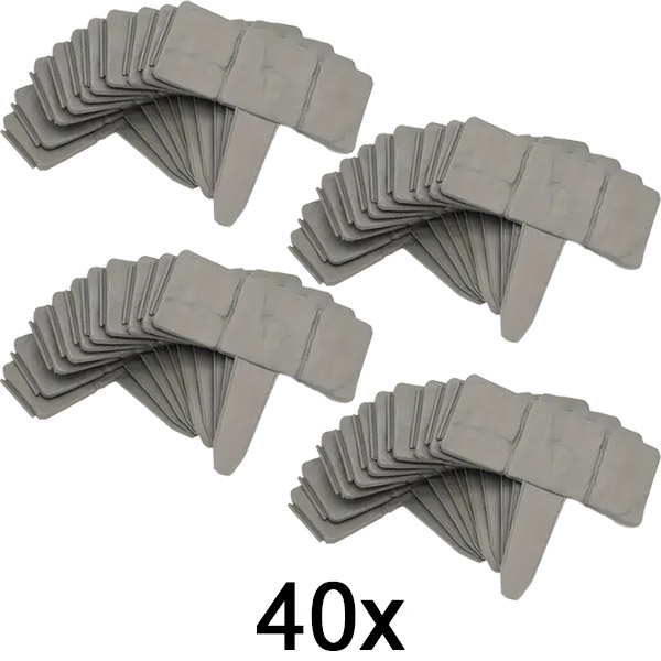 4x Bordes de jardín tipo piedra (10 piezas) | MINIFENCE