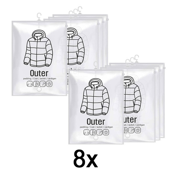 2x Bolsas de almacenamiento al vacío para colgar – (4 uds) | VACUHANG