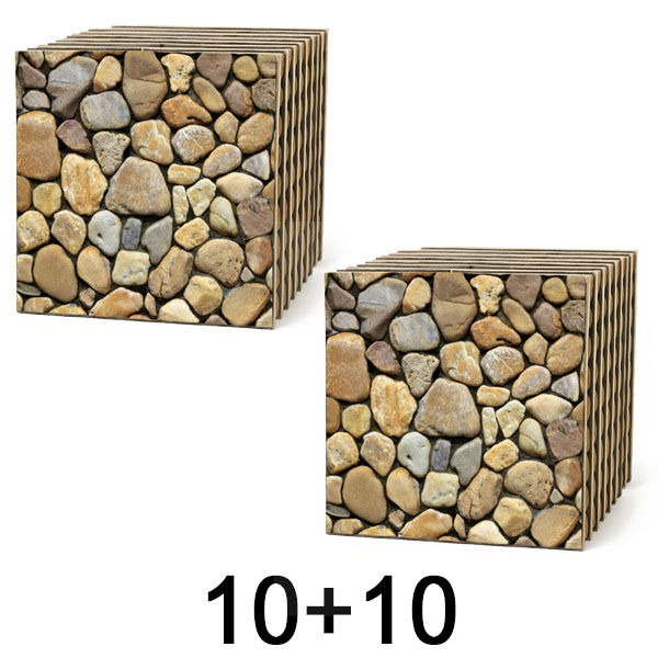 1x Azulejos de pared 3D efecto piedra – despegar y pegar | STONEBLOCKS 1+1 GRATIS